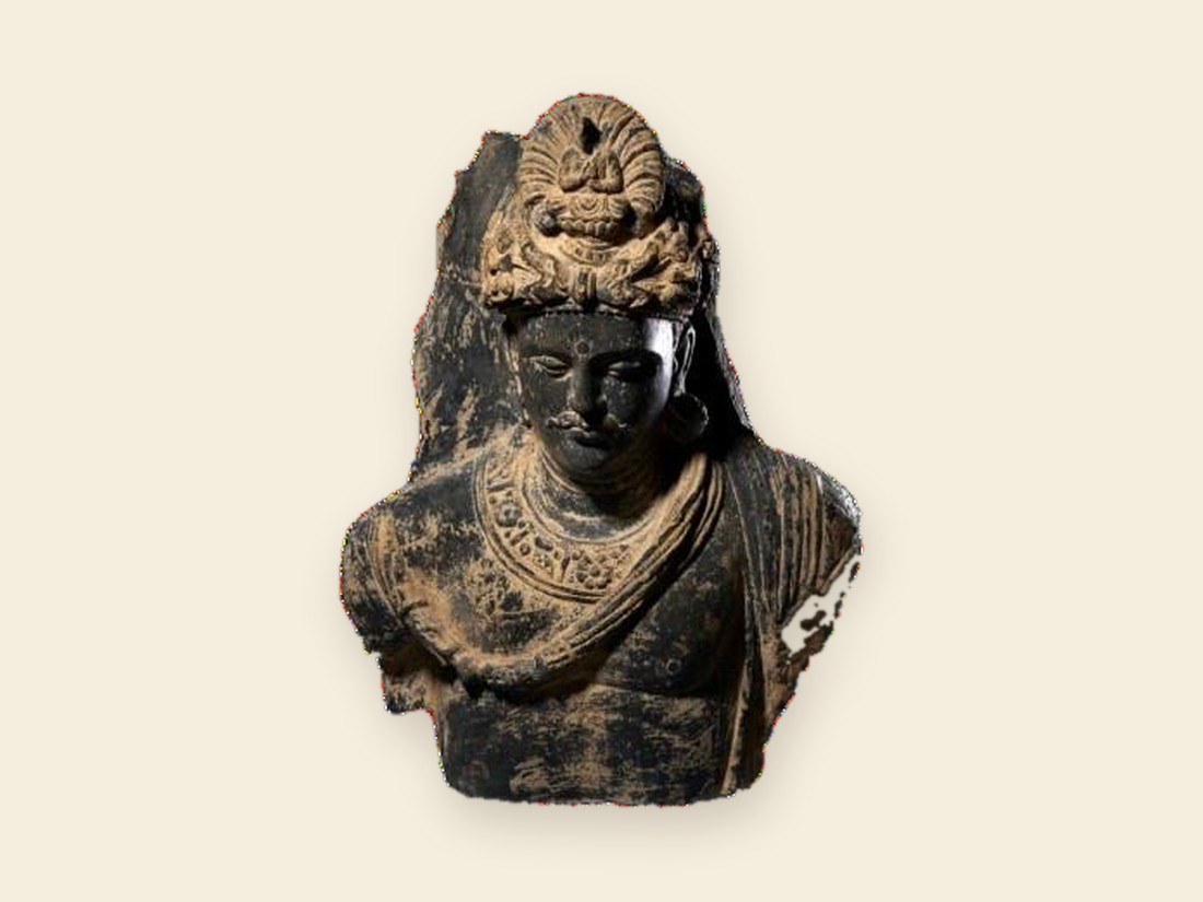Gandhara schist figure of a Bodhisattva