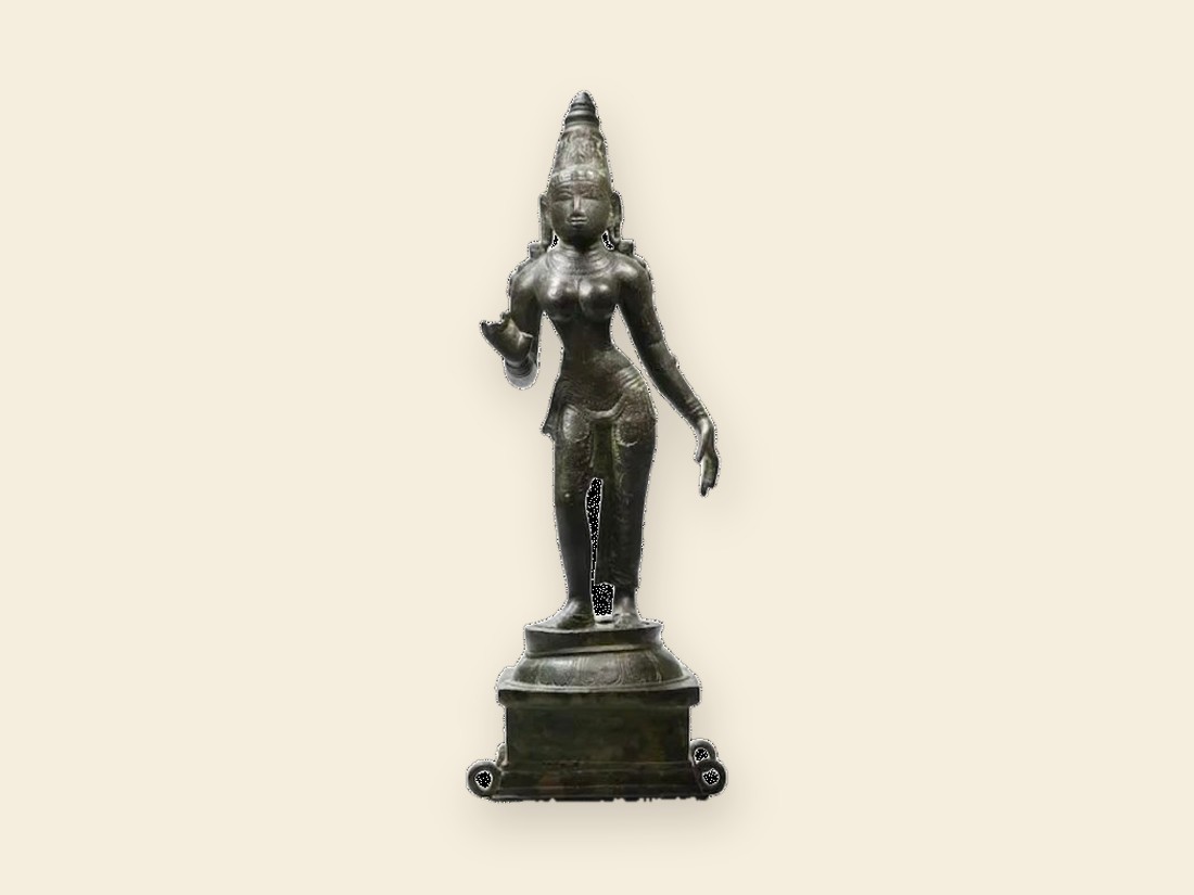 Chola-period bronze figure of Parvati